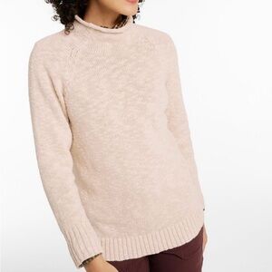L.L. Bean Women's Light Blush Mock Neck Sweater